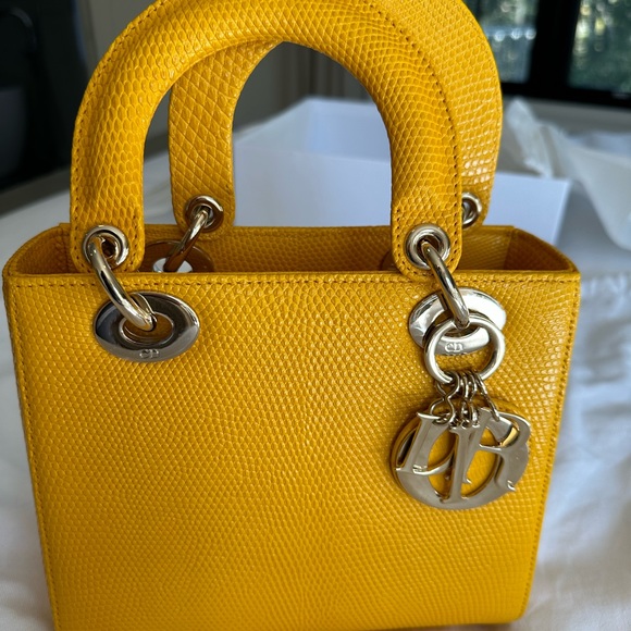 Christian Dior exotic lizard skin Lady Dior handbag. New color never used, boxed - Picture 7 of 16
